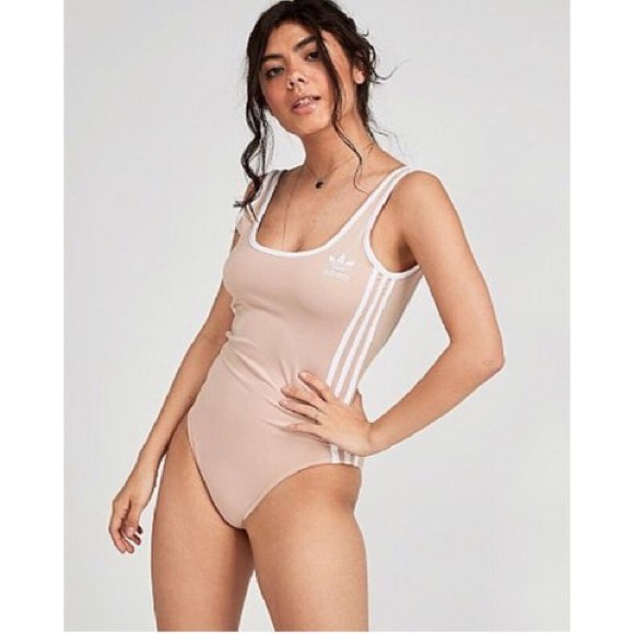 adidas bodysuit pink